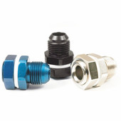 SPEEDFX 579008 -8AN BLU FUEL CELL BULKHEAD Fuel Cell Bulkhead; Straight; -8AN; Anodized; Blue; Aluminum; Single