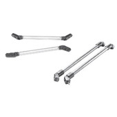 TAYLOR MADE 1632 WINDSHIELD SUPPORT BARS Use For Boat Walk-Thru Windshields; Anodized Tubing; 11 Inch Length; Aluminum Tubing/ Nylon Fittings; Single