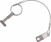SEA DOG 299986-1 STAINLESS TOGGLE PIN/LANYARD - Universal; Round Handle; 1/4 Inch Diameter; 1-5/8 Inch Length; Stainless Steel; Single; With Attached Lanyard