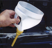 WIRTHCO 32157 FLEX-FUNNEL PT/QT/GL CAP Round; 1/2 Inch Spout Outside Diameter x 4 Inch Flexible Spout Length; Yellow; Thermoplastic Elastomer; With Cap