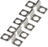 BLUE SEA 9218-BSS JUMPER TERMINAL 2400 SERI For 20 Amp Terminal Blocks; Barrier Block; Ring Tongue Style; 2 Positions; Nickel-Plated; Brass Bus