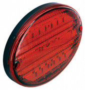 VALTERRA LLC DG52448PB LED 8 INCH OVAL STOP/TAIL Stop/ Turn/ Tail Light; 52-LED; Round; Red; 8-3/8 Inch Length x 5-5/8 Inch Width x 7/8 Inch Depth; With 3 Wire Connection; Surface Mount; Waterproof/ Submersible Up To 2 Foot Depth Water