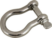 SEA DOG 147062-1 STAINLESS CAST 316 BOW SHACKLE Screw Pin; 7/16 Inch Pin Size; 1 Inch Ring Size; 316 Stainless Steel; Rounded Shape Bow Shackle; Single