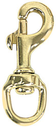 WHITECAP IND S-1102C BRONZE SWIVEL EYE PISTON SNAP  3-1/ Rotating Eye; 3/8 Inch Hook Size; 5/8 Inch Ring Diameter; 3-1/8 Inch Length; Bronze; Single; For Salt Water Use
