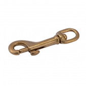 WHITECAP IND S-1101C BRONZE SWIVEL EYE PISTON SNAP  2-3/ Rotating Eye; 1/4 Inch Hook Size; 3/8 Inch Ring Diameter; 2-1/8 Inch Length; Bronze; Single; For Salt Water Use