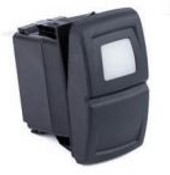 SIERRAMARINE RK19120 ROCKER SWITCH  CONTURA XIV SPDT  IL 12 Volt DC; 20 Amp; Rocker Switch; Rectangular; Red Illuminated; Black; Single Pole Double Throw (SPDT); For Marine Applications