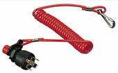 SEA DOG 420488-1 KILL SWITCH UNIVERSAL Shuts Off Watercraft Motor In The Event The Operator Falls Off Or Overboard; Pull Type Using Inserted Key; 12 Volt; 5 Amp; With Coiled Lanyard