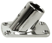 WHITECAP IND S-1465C C.P. ZAMAC 7/8'-60O RECT. BASE Rectangular Base; 60 Degree Angle; Zamac; Silver; 7/8 Inch Tube Outside Diameter; For Fresh Water Installation Only