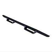 TRAILFX DHS009B DHS 99-16 F250/F350 CC With Drop Down Steps; Square Straight; Powder Coated; Matte Black; Steel; Finished End Caps; Rocker Panel Mount