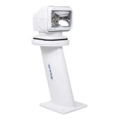 SEAVIEW PMA12FSL7 SEARCHLIGHT MOUNT 12' AFT RAKED Used To Mount Oscar Sentry Spotlight/ GoLight Spotlight/ Jabsco Spotlight; AFT Leaning Mount; White; 12-3/4 Inch Pick Mount Height
