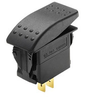WHITECAP IND S-7058C CONTURA STYLE ROCKER SWITCH (MOM. O 12 Volt; 20 Amp; Rocker; Non-Lighted; Polycarbonate; With Safety Cover; Mom.On/ Off Position; SPST-Single Pole Single Throw