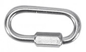 WHITECAP IND S-4094P 3/8  S.S. QUICK LINK Twist-Lock; Oval; 1/2 Inch Opening; 3-1/2 Inch Length; Silver; Stainless Steel; 3/8 Inch Stock