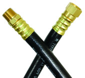 JR PRODUCTS 07-31395 3/8' OEM LP SUPP HOSE 24' 3/8 Inch Inside Diameter Rubber Supply Hose; 3/8 Inch Female Swivel SAE End x 3/8 Inch Male Pipe End; 24 Inch Length; UL/ CSA Approved