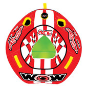 WOW SPORTS 15-1120 ACE RACING 1P TOWABLE 1 Rider Capacity; 50 Inch Length x 48 Inch Width; Multi-Color; Nylon Cover With Zipper/ Heavy Duty PVC Bladder; With Double Webbing Foam Handle And Knuckle Guard WOW SPORTS 15-1120 ACE RACING 1P TOWABLE 1 Rider Capacity; 50 Inch Length x 48 Inch Width; Multi-Color; Nylon Cover With Zipper/ Heavy Duty PVC Bladder; With Double Webbing Foam Handle And Knuckle Guard