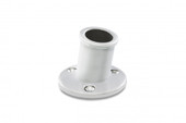 WHITECAP IND 6147C 1' FLAGPOLE SOCKET - TOP MT Top Mount; For Flag Poles Up to 1 Inch Diameter; Holds Single Flag; Silver; Stainless Steel; With 1/4-28 Set Screws