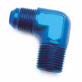 SPEEDFX 560882 -8AN X 3/8NPTF 90  BLU ELBOW -8AN x 3/8 NPTF 90 Degree Flare; Anodized Aluminum; Blue; Single