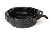 WIRTHCO 32953 4GALLN OIL DRAIN PAN W/1' 4 Gallon Capacity; 17-3/4 Inch Top Inside Diameter x 1 Inch Spout Outside Diameter; 5-1/2 Inch Overall Height; Black; Polyethylene; With Handle