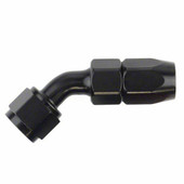 SPEEDFX 511045BK -10AN X 45  BLK HOSE END Full Swivel; -10AN; 45 Degree; Anodized; Black; Aluminum; Single