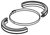 DOMETIC 385310048 CLAMP HALF & RING KIT Replacement Toilet Seal; With Half Clamp/ Ring