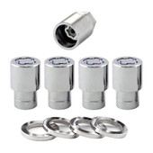 MCGARD 21156 4 PK 12X1.5 .679 SHK LOCK Lug Nut Lock; 12 Millimeter X 1.5 Thread Size; 0.58 Inch Regular Shank; Acorn Lug; 1.38 Inch Overall Length; 13/16 Inch Wrench Size; Chrome Plated; Steel; Set Of 4 With Polished Stainless Steel Washers And Key