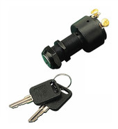 SEA DOG 420360-1 POLY 3-POSITION KEY SWTCH LONG Universal; Off-Ignition-Start Function; With 3 Screw Terminal Electrical Connection; Polypropylene; Long Shaft; With Two Keys