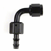 SPEEDFX 520890BK -8AN X 90  BLK PUSH-ON HOSE END Full Swivel; Push On; -8AN; 90 Degree; Anodized; Black; Aluminum; Single