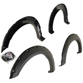 TRAILFX PFFF3006T FENDER FLARES;TEXTURED;SET OF 4 Bolt On Style; 2 Inch Tire Coverage; Textured Black; ABS Plastic; Set of 4