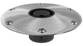 SPRINGFIELD 1300750-1 PLUG-IN BASE 2-3/8' SATIN Round; 9 Inch Diameter; Non-Threaded; Satin; Stainless Steel Base