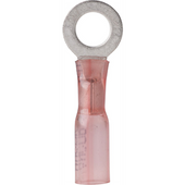 ANCOR 310399 HEAT SHRINK RING TERMINAL  22-18 #1 #10 Ring Terminal; 22-18 Gauge Wire; Tinned Copper Connector/ Heat Shrink Insulation; UL/ CSA/ CE Certified; ROHS Compliant; Red; Pack Of 100