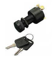 SEA DOG 420366-1 POLY 3-POSITION KEY SWTCH SHRT Universal; Off-Ignition-Start Function; With 3 Screw Terminal Electrical Connection; Polypropylene; Short Shaft; With Two Keys And Cap
