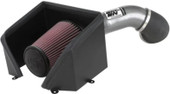 K&N FILTER 77-3103KC PERFORMANCE AIR INTAKE SYSTEM Gunmetal Gray Aluminum Tube; Red Filter; With Heat Shield