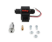 HOLLEY 12-426 ELECT FUEL PUMP 25 GPH Up To 300 Horsepower; 4 PSI Maximum Pressure; With Filter/ Fittings/ Hardware