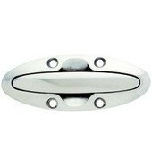 ATTWOOD MARI 66514-7 CLEAT 6' PULL-UP C'SK For Mooring And Anchoring Applications; Pull-Up; 6 Inch Length; Silver; Stainless Steel; Countersunk Mount; With Backing Plate; Without Fasteners; Single