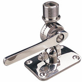 SEA DOG 329230-1 STAINLESS ANTENNA BASE DECK MT 1 Inch - 14 Male Thread; 3-5/8 Inch Length x 2-1/2 Inch Width Base; Dual Swiveling Mount; Adjustable; Stainless Steel; With Ratchet-Style Handle