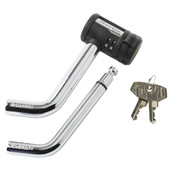 MASTERLOCK 2866DAT CHRM STL LK 5/8' & 1/2' Bent Pin; Fits 1/2 Inch Diameter And 5/8 Inch Diameter; 3 Inch Length; Use With I/ II/ III/ IV Hitch; With Keyed Lock; With Dust Cover; Single; Push To Lock Mechanism; 4 Pin Tumbler Mechanism Resists Picking