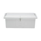 TAYLOR MADE 83557 STOW 'N GO DOCK BOX 18' X 48' X 20' Medium; Low Profile; 48 Inch Length x 20 Inch Width x 18 Inch Height; White; Fiberglass; Gas Shock Closure