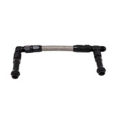 SPEEDFX 575108B -8AN BK DUAL INLET HOLLEY  ULTRA HP Used With Holley Ultra HP Dual Inlet Carburetor; -8AN x 1/2 Inch NPT Port; Anodized; Black; Stainless Steel Braided Hose