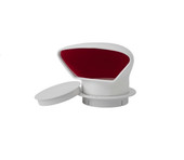 SEA DOG 727130-3 3'PVC LOW PROFILE PREMIUM COWL Low Profile Cowl Vent; 3 Inch Diameter; Red/ White; PVC; With Snap-On Deck Plate And Cover