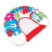 WOW SPORTS 14-2030 U-FLOAT Pool/ River Or Lake; 1 Person/ 220 Pound Capacity; 51 Inch X 40 Inch; White/Red/Blue/Green/Orange And Pink; PVC Tube With Nylon Cover; With 1 Cup Holder