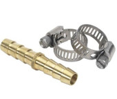 SIERRAMARINE 033212-10 5/16' BRS HOSE MENDER SS CLAMPS 5/16 Inch Hose Barb Size; Gold; Brass; With Two Stainless Steel Hose Clamps