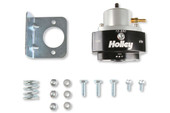 HOLLEY 12-880 12-880 BILLET BYPASS R 4-65 PSI; 6AN O-Ring Inlet/ 6AN O-Ring Outlet/ 6AN O-Ring Return; Boost Reference 1:1; 1/8 Inch NPT Gauge Port; Gasoline; Black; Aluminum