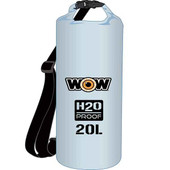 WOW SPORTS 18-5080C H2O PROOF 20L DRYBAG CLEAR Backpack Style; 20 Liter Capacity; 1 Large Buckle Locked Compartment; With Adjustable Shoulder Strap; Waterproof; Black WOW Logo; Clear; PVC Tarpaulin WOW SPORTS 18-5080C H2O PROOF 20L DRYBAG CLEAR Backpack Style; 20 Liter Capacity; 1 Large Buckle Locked Compartment; With Adjustable Shoulder Strap; Waterproof; Black WOW Logo; Clear; PVC Tarpaulin