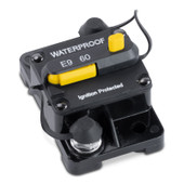 SIERRAMARINE CB60000-1 CIRCUIT BREAKER  RESETTABLE 60A 15 Amp/ 42 Volt DC; Push Button Manual Reset; Single