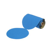 3M 36202 3M PART Used For Repair And Paint Preparation Process; Paper Backing; 80 Grit; Blue; Ceramic Aluminum Oxide; PSA Type Attachment; Hand/ Machine Sanding Method; Dry Use Only; 6 Inch Diameter; 5 Rolls Per Case