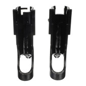 ATTWOOD MARI RH-4646 ROD HOLDER/ECON TWIN-BLK Cradle Style Hold; Use To Hold Fishing Rod; Vertical Surface Mount; Cradle Type Hold; 2-In-1; Black; Non-Adjustable; Pack Of 2