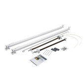 LIPPERT COMP 434718 HDWE SOLERA CLASSIC SNDRD WHT For Patio Awnings; Fixed Pitch; Manual; Standard/ 68 Inch To 81 Inch Arm Range Rail To Floor Line; White; With Pull Wand; Full Set