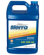 SIERRAMARINE 18-9552-3 4 LITER  25W-50 FC-W SAE 25W-50; Semi Synthetic 4-Stroke Marine Engine Oil; 4 Liter Jug; Single; NMMA FC-W/ API-SL Certified