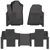 HUSKYLINER 99111 2021 JEEP GRAND WAGONEER - FRO Molded Fit; Raised Ridge; Black; TPO (Thermoplastic Olefin); 3 Piece