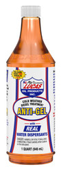 LUCAS OIL 10865 ANTI GEL DIESEL TREATMENT Fuel Line Antifreeze; For Diesel; Treats Up To 150 Gallons; 1 Quart Bottle; Single; Use To Remove Moisture From Entire Fuel System/ Prevents Fuel Thickening And Gelling