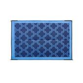 CAMCO 42876 OUTDOOR MAT 6X9 LATTICE BLUE 9 Foot x 6 Foot; Blue/ Blue Lattice Design; UV Resistant Material; With Corner Loops CAMCO 42876 OUTDOOR MAT 6X9 LATTICE BLUE 9 Foot x 6 Foot; Blue/ Blue Lattice Design; UV Resistant Material; With Corner Loops